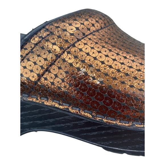 Dansko Professional Clogs EU 35 US 5 Copper Woven Metallic Nurse Comfort Slip On - Picture 7 of 16